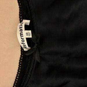 Reformation Midnight Satin Camisole